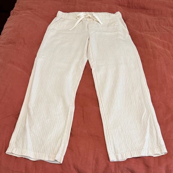 Caslon Beige Stripped drawstring pants - Picture 1 of 3